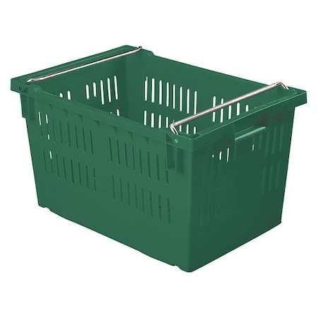 Hang & Stack Storage Bin, Plastic, Green, 13 1/4 in H, 15 3/4 in W, 23 5/8 in L MPN:AF2416-13 Green