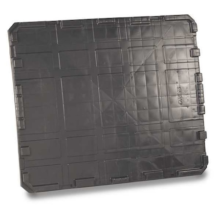 Bulk Container Lid 48 1/4 in L, 40 1/4 in W, 2 1/2 in H, Plastic, Black MPN:CGP4048-1