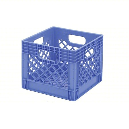 Dairy Case/Dairy Crate 13 1/8 in L, 13 1/8 in W, 12 1/8 in H, Plastic, Blue MPN:DY16 Dark Blue