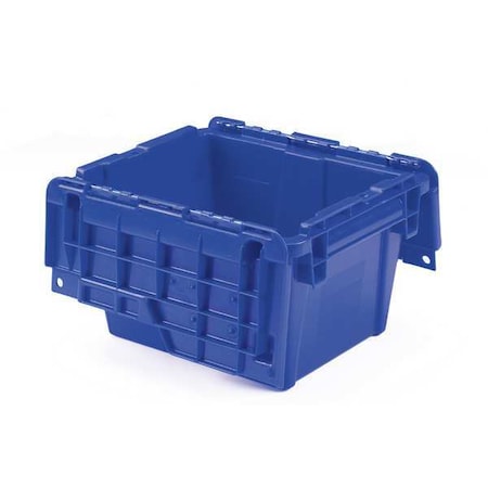 Attached Lid Container, 2.24 gal Volume Cap., 11 3/4 in L, 9 3/4 in W, 7 3/4 in H, Plastic, Blue MPN:FP03 Blue