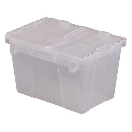 Attached Lid Container, 4.48 gal Volume Cap., 15 1/4 in L, 10 7/8 in W, 9 7/8 in H, Plastic, Clear MPN:FP06 Clear