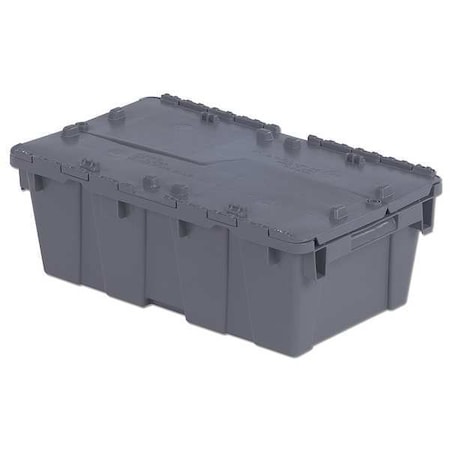 Attached Lid Container, 5.23 gal Volume Cap., 19 3/4 in L, 11 3/4 in W, 7 1/4 in H, Gray MPN:FP075 Gray