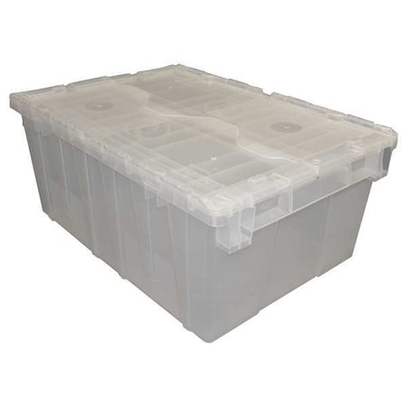 Attached Lid Container, 9.72 gal Volume Cap., 21 7/8 in L, 15 1/4 in W, 9 in H, Translucent MPN:FP143 CLEAR