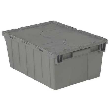 Attached Lid Container, 9.72 gal Volume Cap., 21 7/8 in L, 15 1/4 in W, 9 in H, Gray MPN:FP143 GRAY