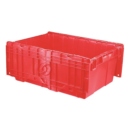 Attached Lid Container, 9.72 gal Volume Cap., 21 7/8 in L, 15 1/4 in W, 9 in H, Red MPN:FP143 Red