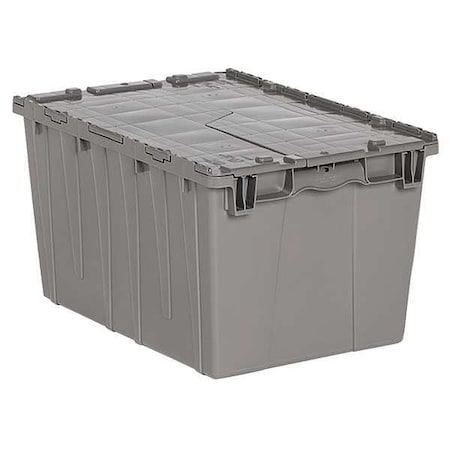 Attached Lid Container, 12.71 gal Volume Cap., 21 3/4 in L, 14 7/8 in W, 12 1/8 in H, Gray MPN:FP171 GRAY