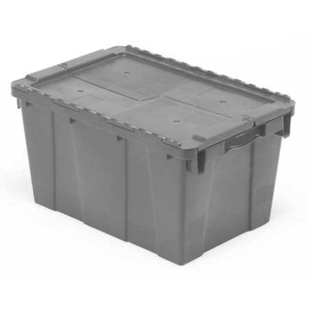 Attached Lid Container, 14.21 gal Volume Cap., 23 1/2 in L, 15 3/4 in W, 13 in H, Gray MPN:FP19 Gray