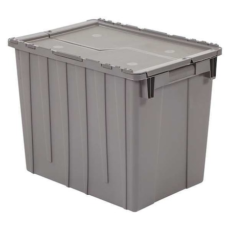 Attached Lid Container, 16.45 gal Volume Cap., 21 3/4 in L, 15 1/4 in W, 17 1/8 in H, Gray MPN:FP22 GRAY