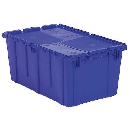 Attached Lid Container, 17.2 gal Volume Cap., 26 7/8 in L, 16 7/8 in W, 12 1/8 in H, Plastic, Blue MPN:FP243 Blue
