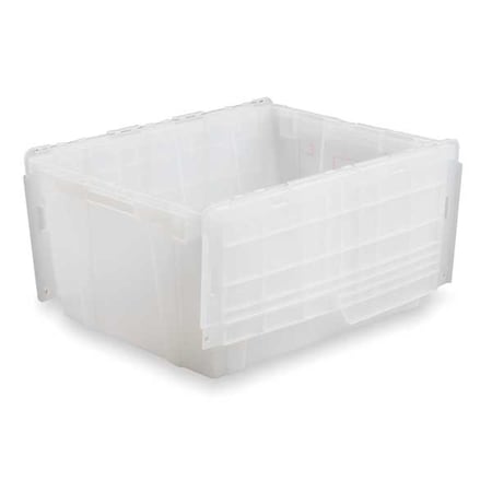 Attached Lid Container, 20.19 gal Volume Cap., 23 7/8 in L, 19 5/8 in W, 12 5/8 in H, Plastic MPN:FP261 Clear
