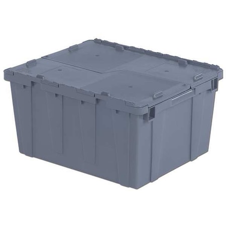 Attached Lid Container, 20.19 gal Volume Cap., 23 7/8 in L, 19 5/8 in W, 12 5/8 in H, Plastic, Gray MPN:FP261 Gray