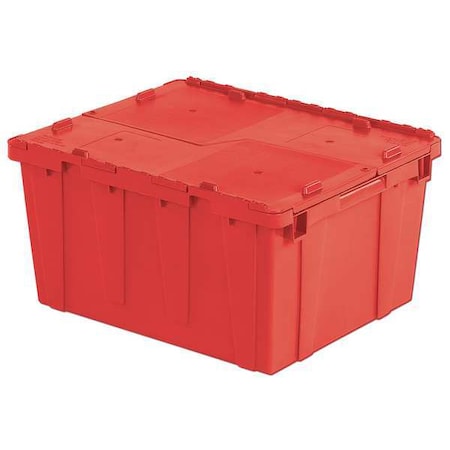 Attached Lid Container, 20.19 gal Volume Cap., 23 7/8 in L, 19 5/8 in W, 12 5/8 in H, Plastic, Red MPN:FP261 Red