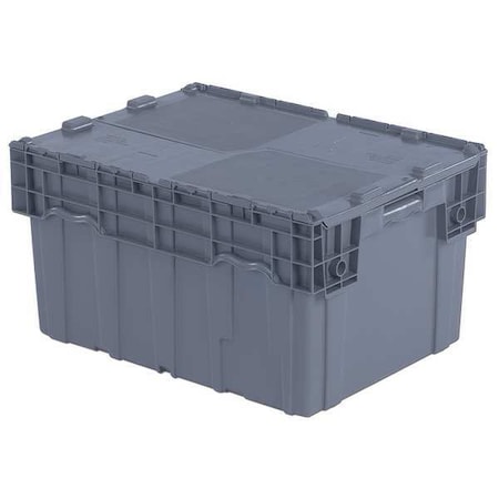 Attached Lid Container, 29.92 gal Volume Cap., 23 7/8 in L, 19 5/8 in W, 15 1/4 in H, Plastic, Gray MPN:FP403 Gray