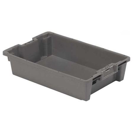 Hang & Stack Storage Bin, Plastic, Gray, 5 1/4 in H, 15 3/4 in W, 23 5/8 in L MPN:GS6040-13 Grey