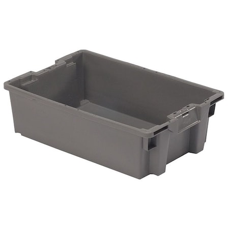 Hang & Stack Storage Bin, Plastic, Gray, 7 1/8 in H, 15 3/4 in W, 23 5/8 in L MPN:GS6040-18 Grey