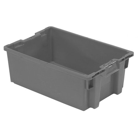 Hang & Stack Storage Bin, Plastic, Gray, 8 1/2 in H, 15 3/4 in W, 23 5/8 in L MPN:GS6040-22 Grey