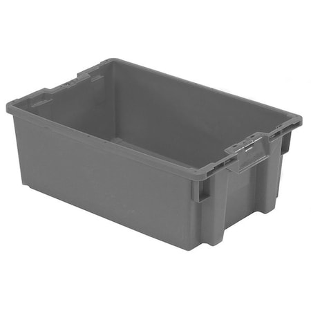 Hang & Stack Storage Bin, Plastic, Gray, 10 3/4 in H, 15 3/4 in W, 23 5/8 in L MPN:GS6040-27 Grey