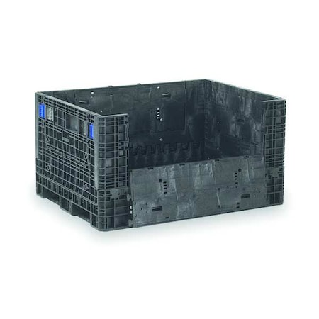 Collapsible Bulk Container 42.6 cu ft Volume Cap., 62 1/2 in L, 48 in W, 34 in H, Plastic, Black MPN:HD6248-34 Blk