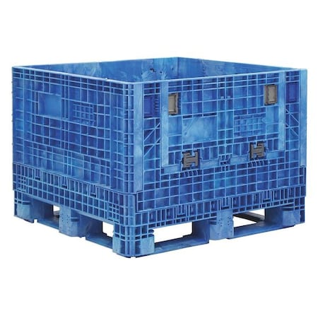 Collapsible Bulk Container 28.9 cu ft Volume Cap., 48 in L, 45 in W, 34 in H, Plastic, Blue MPN:HDMP4845-34