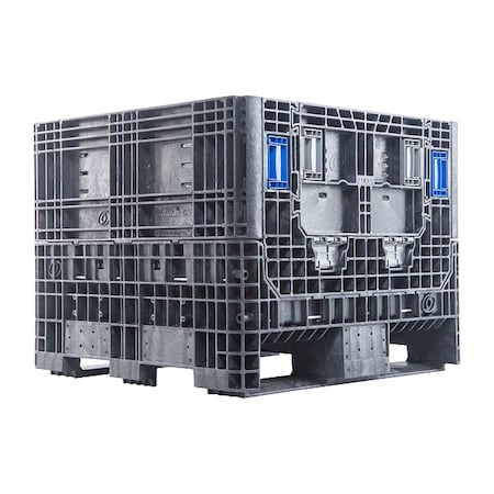 Collapsible Bulk Container 8.4 cu ft Volume Cap., 32 in L, 30 in W, 25 in H, Plastic, Black MPN:HDR3230-25 Black