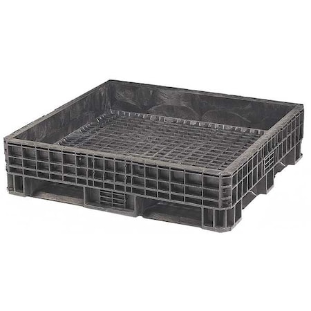 Bulk Container 13.2 cu ft Volume Cap., 48 in L, 45 in W, 19 3/8 in H, Plastic, Black MPN:HDRS4845-19 BLACK