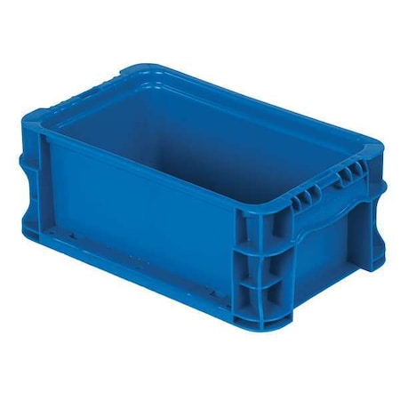 Solid & Stackable Straight Wall Storage Container, 0.7 gal, 12 in L x 7-3/8 in W x 5 in H, Blue MPN:NSO1207-5 ROYAL BLUE