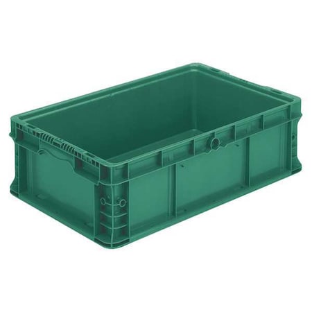 Solid & Stackable Straight Wall Storage Container, 8.2 gal, 24 in L x 15 in W x 7-1/2 in H, Green MPN:NXO2415-7 GREEN