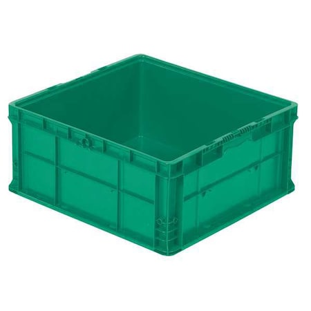 Solid & Stackable Straight Wall Storage Container, 19.7 gal, 24 in L x 22-1/2 in W x 10-3/4 in H MPN:NSO2422-11 GREEN