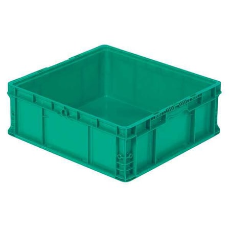Solid & Stackable Straight Wall Storage Container, 15.7 gal, 24 in L x 22-1/2 in W x 8-3/4 in H MPN:NSO2422-9 GREEN