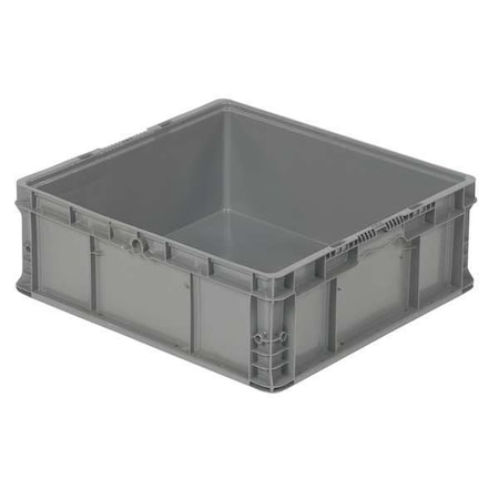 Solid & Stackable Straight Wall Storage Container, 15.7 gal, 24 in L x 22-1/2 in W x 8-3/4 in H MPN:NSO2422-9 GREY