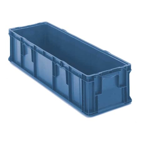 Solid & Stackable Straight Wall Storage Container, 26.2 gal, 48 in L x 15 in W x 10-3/4 in H, Blue MPN:SO4815-11 Blue