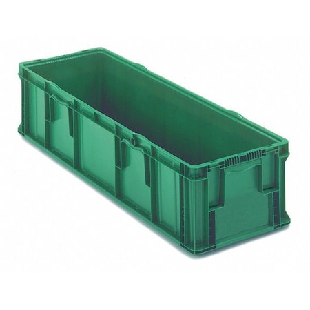 Solid & Stackable Straight Wall Storage Container, 26.2 gal, 48 in L x 15 in W x 10-3/4 in H, Green MPN:SO4815-11 Green