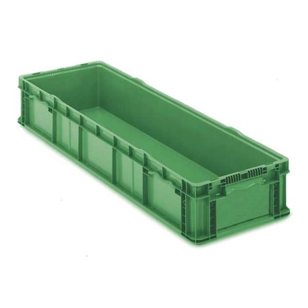 Solid & Stackable Straight Wall Storage Container, 17.2 gal, 48 in L x 15 in W x 7-1/2 in H, Green MPN:NXO4815-7 Green