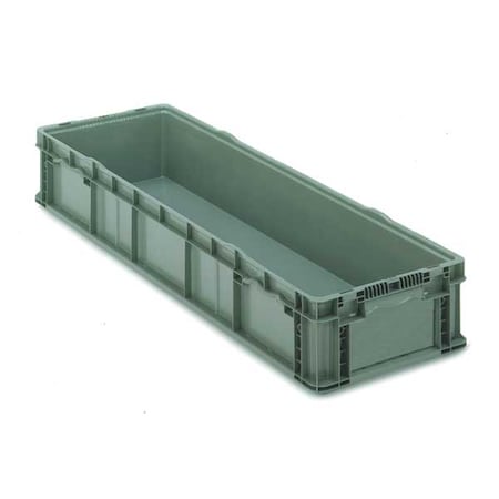 Solid & Stackable Straight Wall Storage Container, 17.2 gal, 48 in L x 15 in W x 7-1/2 in H, Gray MPN:NXO4815-7 Grey