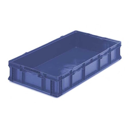 Solid & Stackable Straight Wall Storage Container, 26.2 gal, 48 in L x 22-1/2 in W x 7-1/4 in H MPN:SO4822-7 Blue