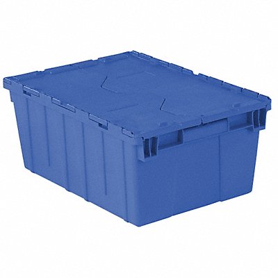 H6168 Attached Lid Container Blue Solid HDPE MPN:FP143 DARK BLUE