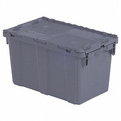 E3358 Attached Lid Container Gray Solid HDPE MPN:FP151 Gray