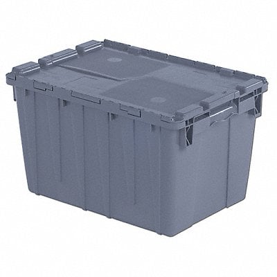 E3369 Attached Lid Container Gray Solid HDPE MPN:FP182 Gray