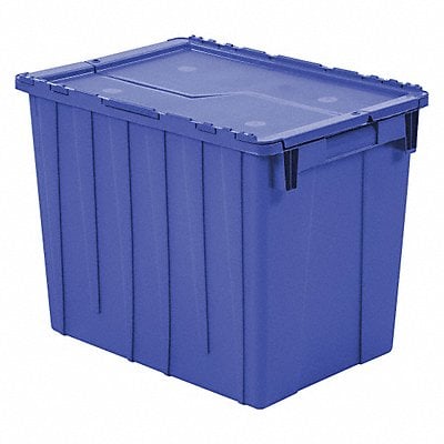J0286 Attached Lid Container Blue Solid HDPE MPN:FP22 BLUE
