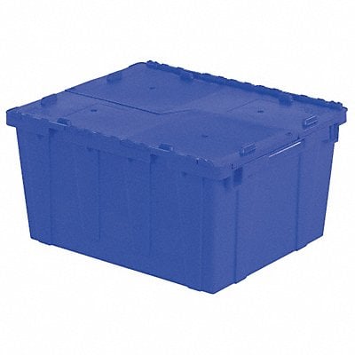 E3391 Attached Lid Container Blue Solid HDPE MPN:FP261 Blue