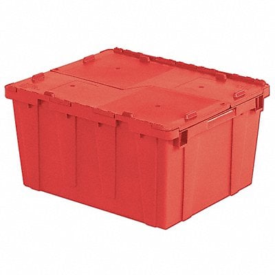E3391 Attached Lid Container Red Solid HDPE MPN:FP261 Red