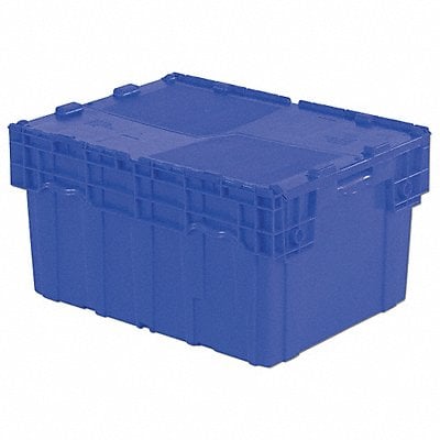 E3402 Attached Lid Container Blue Solid HDPE MPN:FP403 Blue