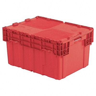 E3402 Attached Lid Container Red Solid HDPE MPN:FP403 Red