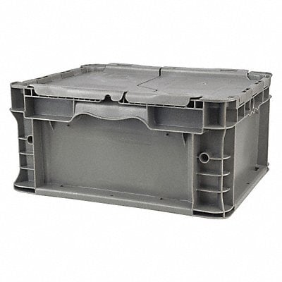 Attached Lid Container Gray HDPE MPN:NSOAN1215-7 GRAY