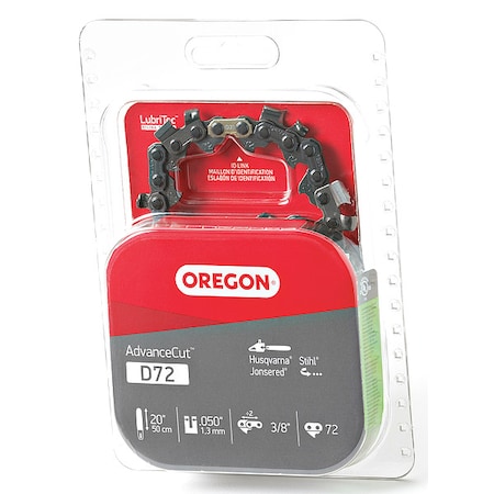 Saw Chain, 20 In., .050 In., 3/8 In. Pitch MPN:D72