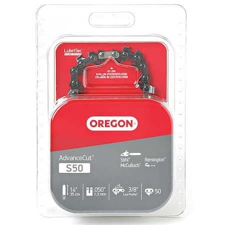 Saw Chain, 14 In., .050 In., 3/8 In. Pitch MPN:S50