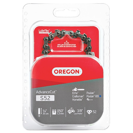 Saw Chain, 14 In., .050 In., 3/8 In. Pitch MPN:S52