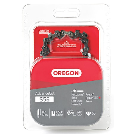 Saw Chain, 16 In., .050 In., 3/8 In. Pitch MPN:S56