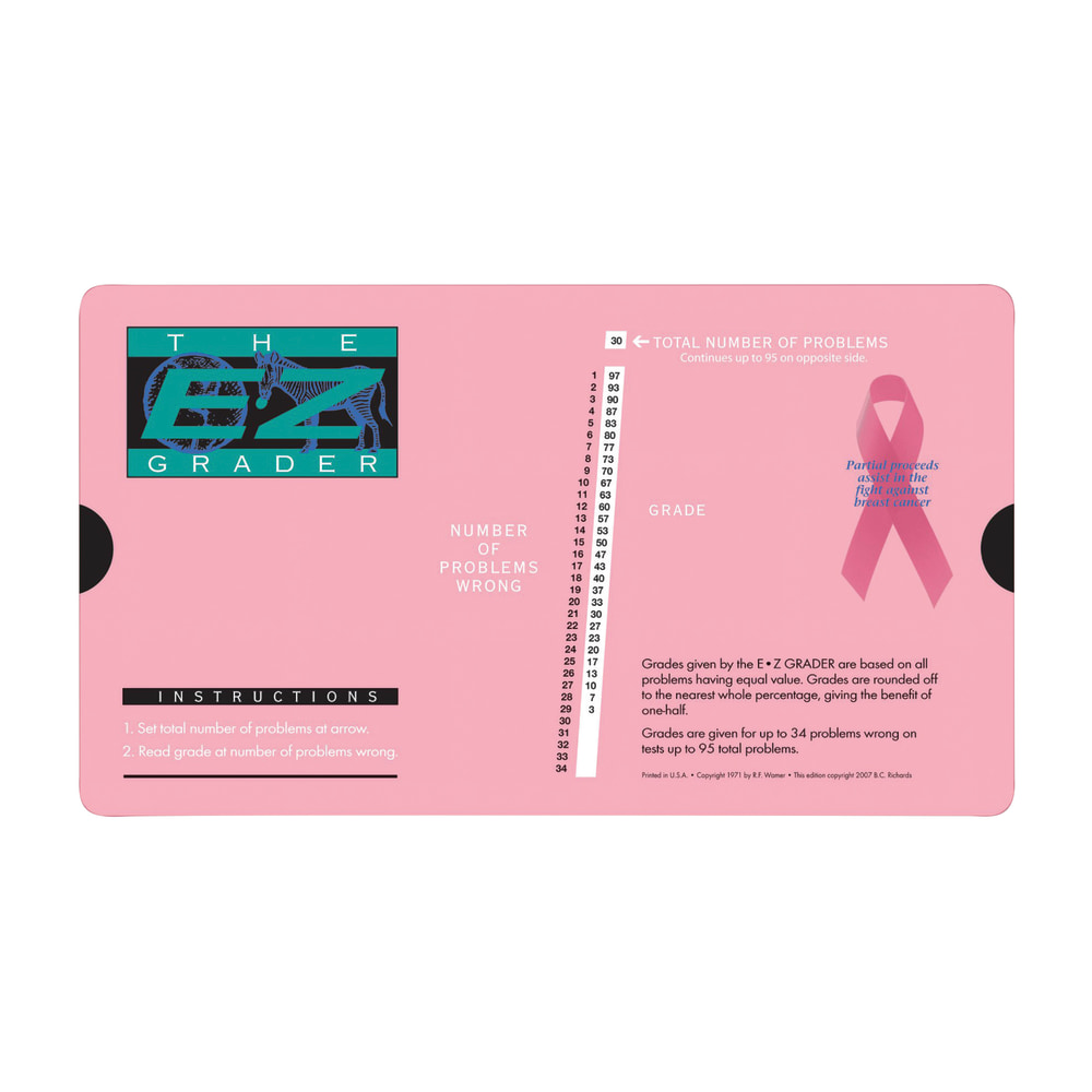The Original E Z Grader Grading Tools, Pink, 8 1/2in x 4 3/4ft