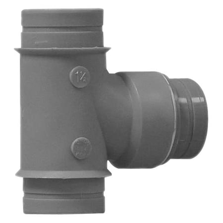 Sanitary Tee, Polypropylene, 1-1/2
